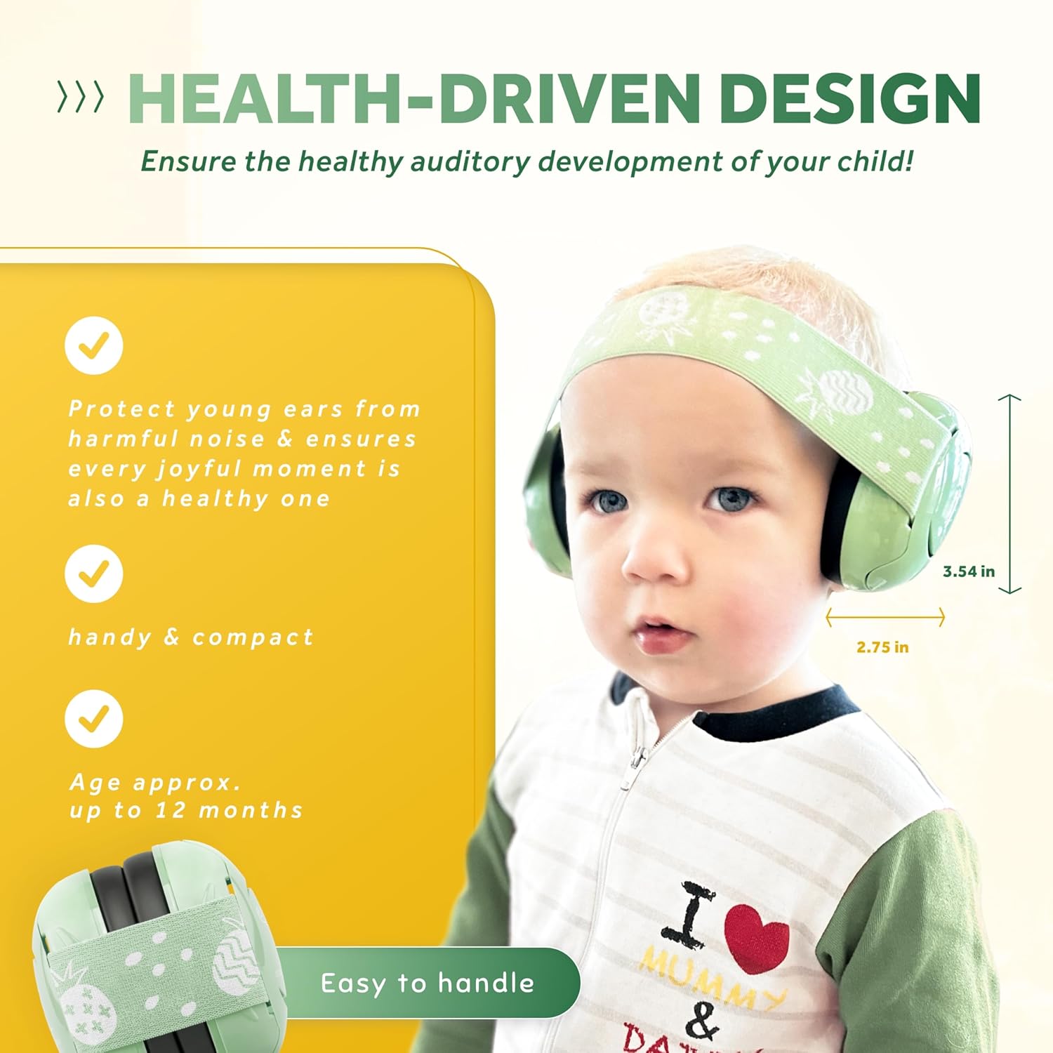 Schallwerk ® Mini+ Baby Ear Muffs – Infant Noise Cancelling Headphones, Toddler Ear Protection, Baby Headphones for Noise