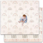 JumpOff Jo - Extra Large Waterproof Foam Padded Play Mat for Infants, Babies, Toddlers, Play Pens & Tummy Time, Foldable Activity Mat, 77 x 70 x 0.6 inches