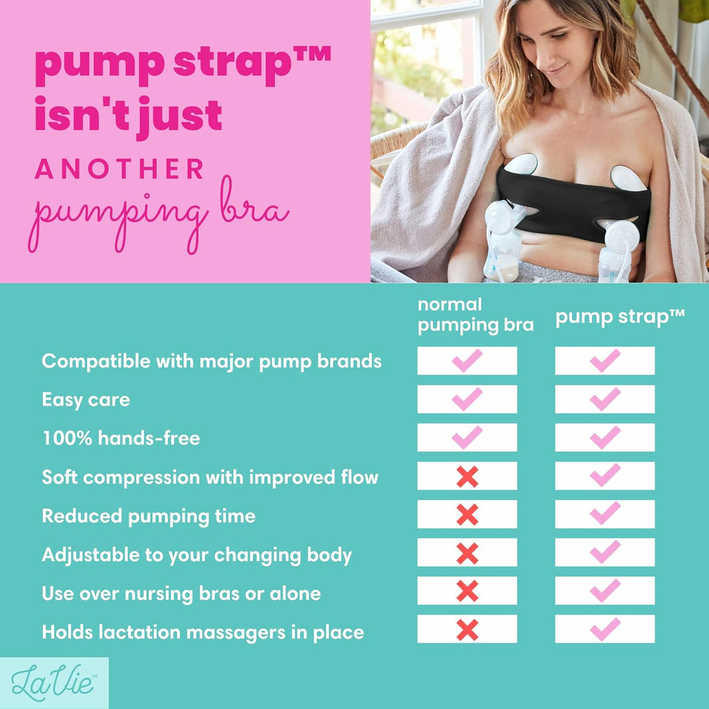 Pump Strap Hands-Free Pumping Bra, Breast Pump Bra for Breastfeeding Pumps for Women, Hands Free Pumping Bustier