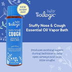 Oilogic Stuffy Nose & Cough Essential Oil Vapor Bath for Babies & Toddlers - Gentle Baby Bath Essentials – Pediatrician-Tested & Safe for Babies, 12.9 Fl Oz