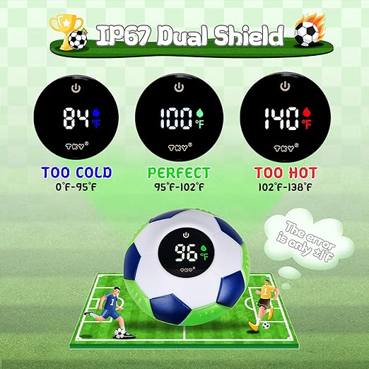 TKY Baby Bath Thermometer with Floating Toys - Digital Water & Room Temperature Monitor, Rechargeable Thermometer with Alerts for Newborn Bath Essentials, Infant Safety