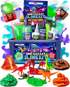 Original Stationery Dinosaur Galaxy Slime Kit for Boys - Multicolor Glow-in-The-Dark & Glitter Slime for Kids - DIY Craft & Birthday Gift