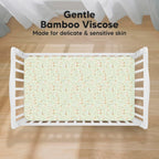 KeaBabies 2-Pack Baby Crib Sheets for Boys, Girls - 52x28 Viscose Derived from Bamboo Toddler Bed Sheets Neutral, Fitted Crib Mattress Cover for Standard Baby Bedding, Soft & Cozy (Foxtrot)