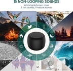 White Noise Machine Babelio Mini Sound Machine for Adults Kids Baby | 15 Non-looping Sounds | Timer | Easy to Pocket and Travel - Black (Pack of 2)