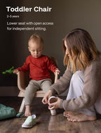 HARPPA 6 in 1 Baby High Chair, Convertible Infant Feeding Chair for Babies & Toddlers Table, Dining Booster Seat with Removable Tray, Khaki