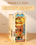 Rolife DIY Book Nook Kit for Adults, Miniature Dollhouse Booknook Kit, 3D Wooden Puzzle Creative Decorative Bookends Bookshelf Diorama Insert Crafts Hobbies Gifts (Romantic Venice)