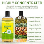 Pure Castile Soap - No Palm Oil, GMO-Free - Gentle Liquid Soap For Sensitive Skin & Baby Wash - All Natural Vegan Formula with Organic Carrier Oils (16 Fl Oz, An Unscented)