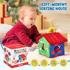 JoyCat Infant Toys 6-12 Months, Soft Sensory Toy with 4 Fabric Shapes, Baby Learning Shape Sorter for 3 4 5 6 7 8 9 10 11 12-18 Months, Baby Shower Birthday Gift Boy Girl