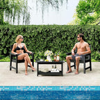 35" Shower Bench, Waterproof Poly Lumber Shower Stool for Shaving Legs, Shower Chair Seat Holds up to 400lbs, Bathroom Bench for Inside Shower, Non-Slip (Black)