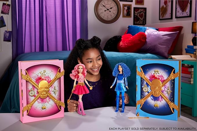 Mattel Disney Descendants: The Rise of Red Doll & Playset, The Sorcerer’s Cookbook with Bridget, Young Queen of Hearts, Reveals with Fizz & Slime