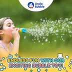 Uncle Bubble Blower for Kids and Toddlers, Set of 2 Mini Bubble Blower Makes Thousands of Bubbles Ease, Plastic Reduction Version