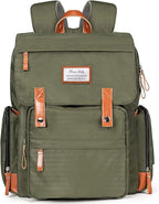 Frank Mully Diaper Bag Backpack Large Multifunction Travel Baby Bag for Mom Dad Army Green