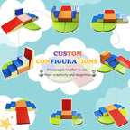 6-Piece Baby Soft Foam Climbing Blocks Set, PU Leather Non Slip Foam Play Gym Climbing Structures for Toddlers 3, Indoor Climb and Crawl Activity Play Set