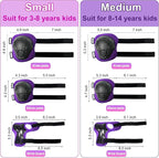 Kids Bike Helmet with DIY Stickers and Knee Pads Elbow Pads Wrist Guard Set for Ages 3-8-14 Toddler Boys Girls Helmet for Roller Skates Cycling Skateboarding Bicycle Scooter