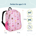 Wildkin 15-inch Kids Backpack – Durable, Padded, Adjustable for School & Travel - Ballerina