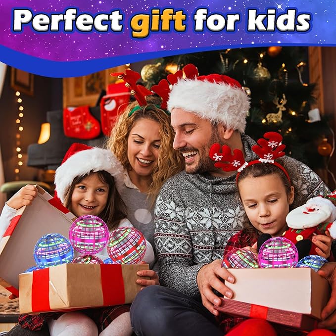 Tikduck Flying Orb Ball 2025 Toys Soaring Hover Boomerang Spinner Hand Controlled Mini Drone Cosmic Globe Spinning Kids Adults Outdoor Birthday Gift Cool Stuff for Boys Girls 6 7 8 9 10+ Year Old