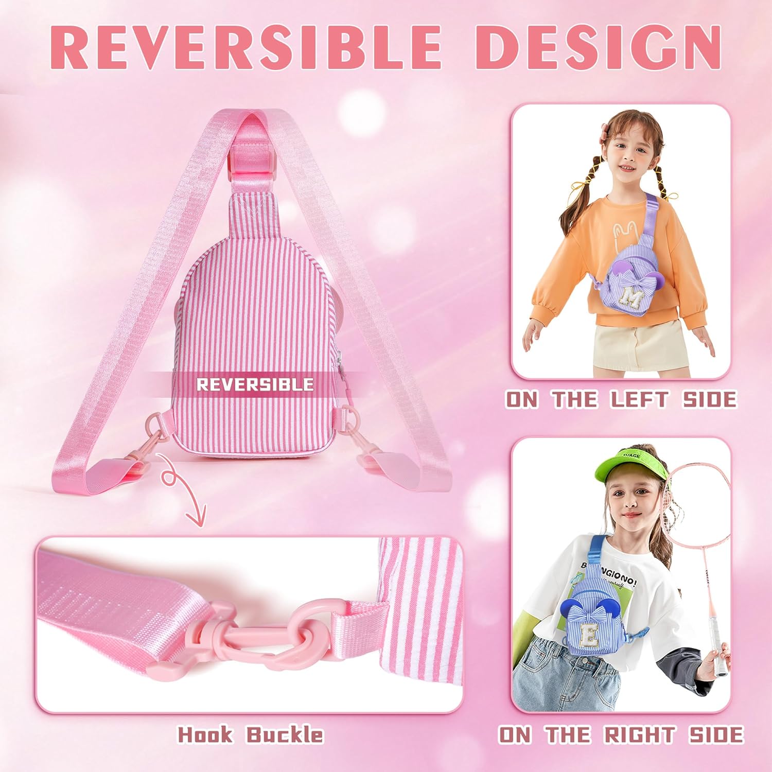 Small Sling Bag for Kids - Birthday Gifts for 3 4 5 6 7 8 9 Year Old Girls, Birthday Gifts for Girl Daughter Sister, Initial Cross Body Purses for Girls Sling Bag for Kids (Purple T)