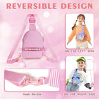 Small Sling Bag, Personalized Bags for Girls, Gifts for Girls Kids, Girl Friend Daughter Birthday Gift for Kids Daughter Sister Girl Gifts Trendy Stuff Belt Sling Shoulder Bag (Purple V)