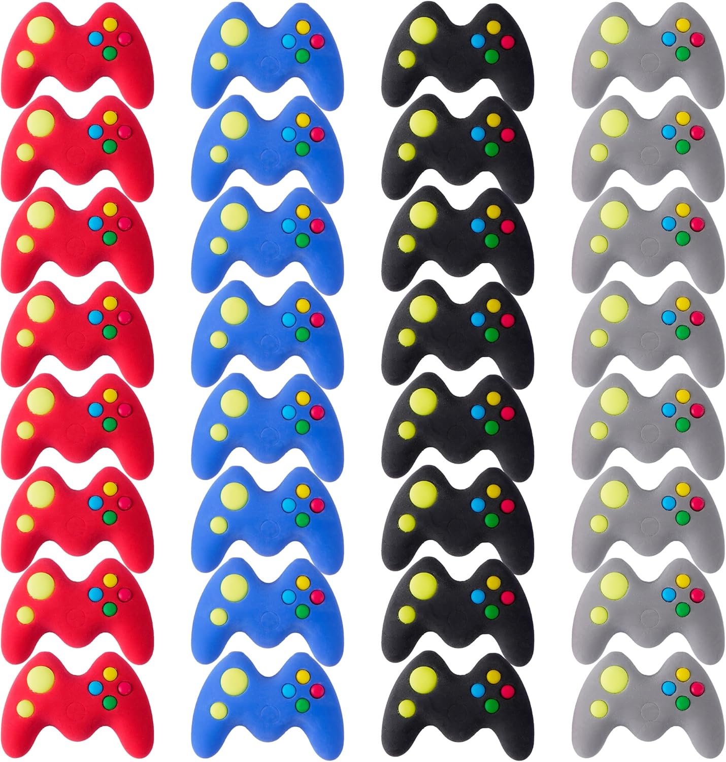 32 Pieces Game Controller Erasers Bulk Latex-Free Soft Erasers Pencil Erasers for Kids Teachers and School and Office Supplies