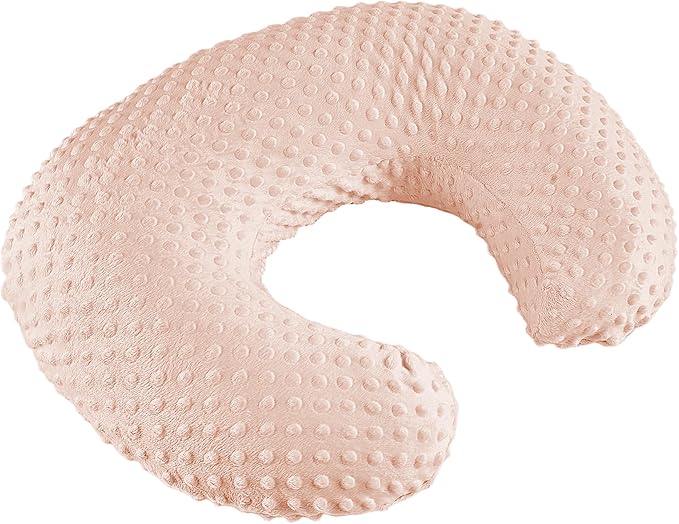 Nursing Pillow for Bottle and Breastfeeding, Ergonomic Comfort Nursing Essentials for Mom and Baby, Feeding Support Pillow with Removable Cover, Easier and Healthier Nursing (Light Pink)