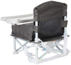 Regalo My Chair 2-in-1 Portable Travel Booster Seat & Activity Chair, Bonus Kit Includes, Oversized Removable Tray with Cup Holder, Gray
