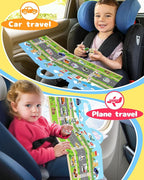 Benresive Reusable Sticker Book for Toddlers 2-4 Years, Fun Travel Stickers for Kids, Waterproof Sticker Books for Toddlers 1-3, Crafts Activities for Todddlers 1-3 2-4 3-5 - Vehicle