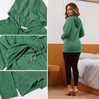 GINKANA Women's Nursing Hoodie Sweatshirt Long Sleeves Breastfeeding Maternity Tops Casual Clothes