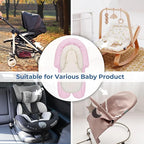 COOLBEBE New 2-in-1 Babybody Supports for Baby Newborn Infants - Extra Soft Stroller Cushion Pads Car Seat Insert, Seasons, Pink