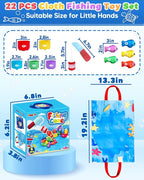 Montessori Toys for 1 Year Old, Toddler Fishing Game with Stacking Cups, Learning Educational Toys for 1 2 Year Old Boy Girl Birthday Gifts, Baby Toy 12-18 Months, Sensory Sorting Toy for Toddlers 1-3