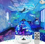 Night Light Projector for Kids - Bedroom Star Projector with Galaxy Planets, Animals Dinosaur World, Constellations, Birthday, Sea World, Christmas, Cupid, Halloween Themes, Gifts for Boys, Girls