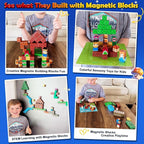 Soyee Magnetic Blocks 100PCS Magnetic Building Blocks Cubes Kids Boys Girls Toys for Ages 3-5 5-7 8-10 STEM Sensory Learning Building Magnet Toys 3-12 Year Old Girls Boys Birthday Gift
