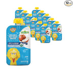 Earth's Best Organic Yogurt Smoothie Pouches, 24+ Months, Fruit Yogurt Smoothie for Toddlers 24 Months and Up, Apple Blueberry, 4.2 Ounce Resealable Pouch (Pack of 12)