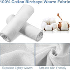 Zomiboo 30 Pack Birdseye Cotton Diapers for Babies Large 27 x 27 Inch Reusable Burp Cloths with 30 Diaper Pins for Babies Boy Girl Toddlers