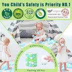 GOGOSO Ball Pit Balls for Toddlers, Green Balls for Ball Pool Birhtday Party Girls Kids with Storage Bag, 2.17inches