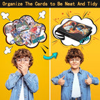 9 Pocket Baseball Card Binder Holder Fits 900 Cards with 50 Removable Sleeves, Trading Card Collection Binder Album Book Case Storage for Boys Girls Toys Gift (Flame 9 Pocket)