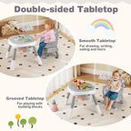 BABY JOY 16 in 1 High Chair, Convertible Baby Highchair for Babies and Toddlers with Activity Center, Booster Seat, Building Block Table, Toddler Chair with Safety Harness, Removable Tray (Gray)