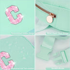 Fanny Pack Belt Bag Crossbody Bags with Initials Letter Patch Trendy Stuff for Teens Cute Stuff Birthday Gifts for Teenager Girls | Light Green,Initial C