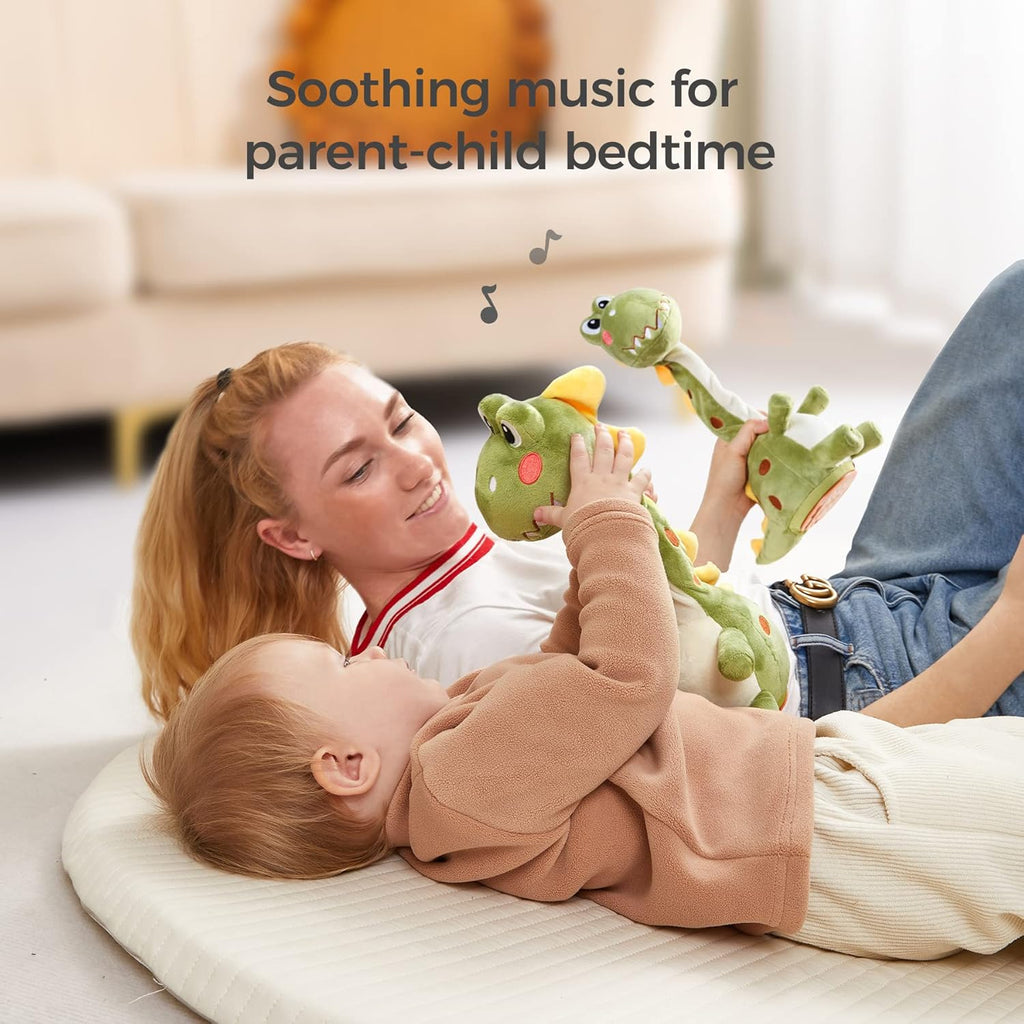TUMAMA Dinosaur Dancing Interactive Baby Toy, Mimicking Twisted Electronic Soft Plush Toy with Talking Recording Repeat Talking, Talking Dinosaur Toys for Kids Over 3 Years Old