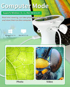 Microscope for Kids, Educational Science Kit Toys Portable Handheld Magnifying Glass, Macro Fixed Focus Digital Kid Microscopes Up to 1000x Magnification,4X Zoom, Interactive Learning, Ages 3+