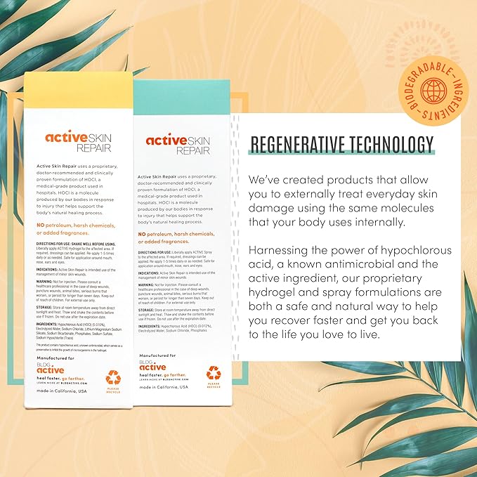 Active Skin Repair - First Aid Natural & Non-Toxic Healing Ointment & Antiseptic Spray for Minor Cuts, Wounds, Scrapes, Rashes, Sunburns, and Other Skin Irritations (Bundle, Combo, 3 oz Each)