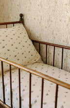 Oilo Crib Sheet, Breathable, Fitted, Organic Cotton Jersey, 300-Thread, Machine Wash, Fits Standard Crib (28" x 52" x 6"), Toddler Bedding, Heirloom Organic Collection, Squirrel