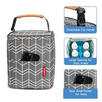 BreastMilk Cooler Bag with Ice Pack Fits 4 Baby Bottles Up to 9 Ounce, Large Baby Bottle Bag Fits for Nursing Mom Daycare