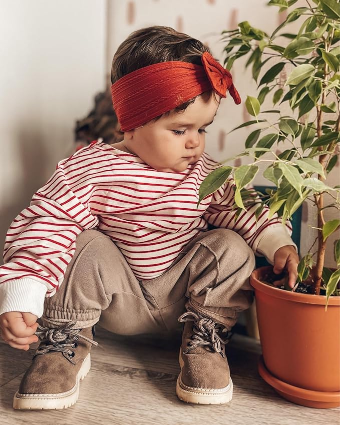 CÉLLOT Super Stretchy Soft Knot Headbands with Hair Bows Head Wrap Hair Accessories For Newborn Baby Girls Infant Toddlers Kids