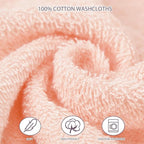 Baby Washcloths 6 Pack 100% Cotton Soft and Absorbent Terry 10" x 10" Wash Cloths Wipes for Face Hand Body Burp Rag with Sensitive Skin for Newborns Infants Toddlers