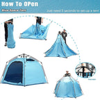 Portable Hexagon Kids Play Tent with LED Strip Lights Indoor Children Play House Easy Set-up Space Tent Dream Tent for Night.4-5 Person Birthday Gifts