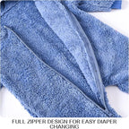 Baby Fleece Jumpsuits Infant Bear Ear Snowsuit Newborn Hooded Romper Warm Coat