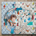 Car Portable Baby Play Mats for Baby 71" X 59" Playpen Mat Upgraded Thicker Babies Floor Play Mat Non-Slip Cushioned Crawling Mat Waterproof Activity Playmats for Babies Toddler Tummy Time(71X59)