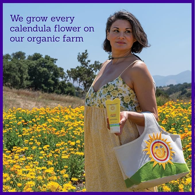 California Baby Calendula Cream (Unscented) | 100% Plant-Based Moisturizer | Soothing Unscented Baby Lotion | Hypoallergenic Lotion | 1.8 oz / 51g