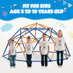 JAXPETY 10 FT Climbing Dome, Toddler Outdoor Climbing Toys, Kids Jungle Gym for Backyard, Playground Doorway Geometric Dome for Kids 8-12 Climber, Metal Outside Climbing Gym, Capacity 500 Lbs