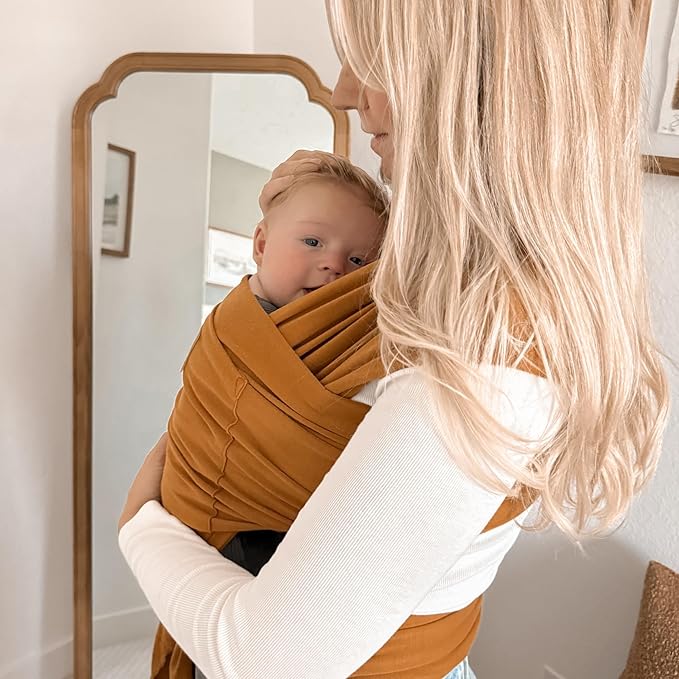 Baby Wrap Carrier - Premium Cotton Baby Carrier Wrap for Newborn to Toddler- Infant Carrier- Baby Holder One Size Fits All with Front Pocket by Max&so